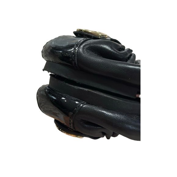 Tory Burch Ballet Flats Shoes Womens Size 6 Abbey Leather Cap Toe Slip On Black - Picture 6 of 6